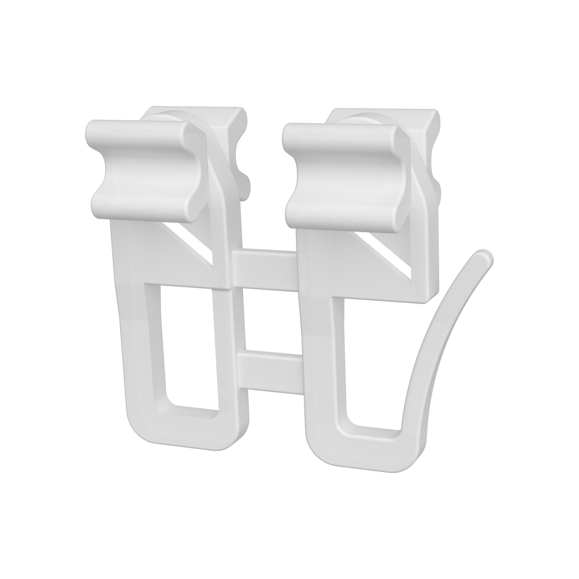 SCHLEUDERWAGEN MIT FALTENGLEITER für Innenläufe / Gardinenschienen mit Nutbreite 5,4 bis 6 mm, Packung 4 Stück - Weiß, Kunststoff (2.4/2.7/1cm) - INTERDECO