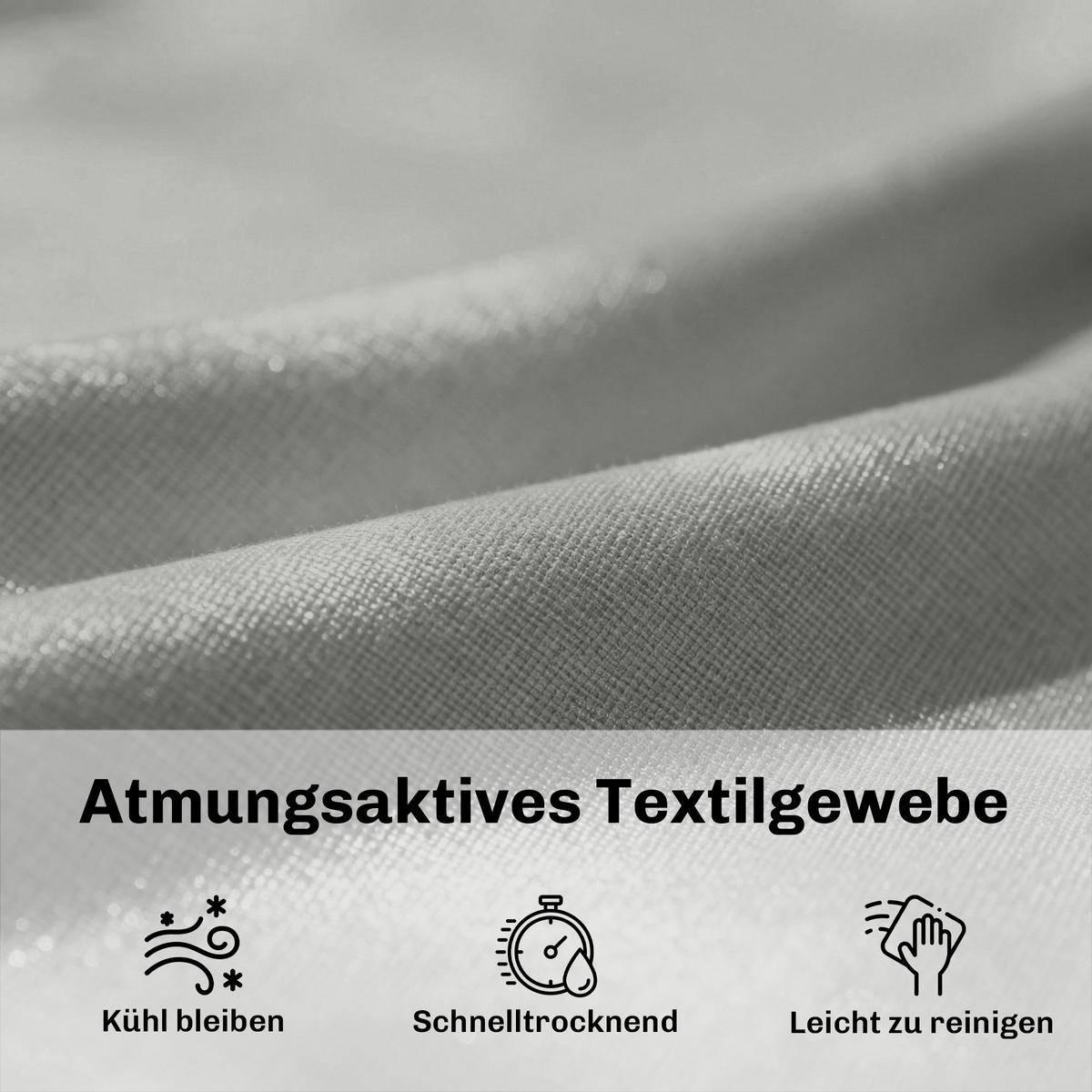 RATTAN-SONNENLIEGE PE-Rattan Metall Hellgrau - Hellgrau, Textil/Metall (61/44/198cm) - Outsunny