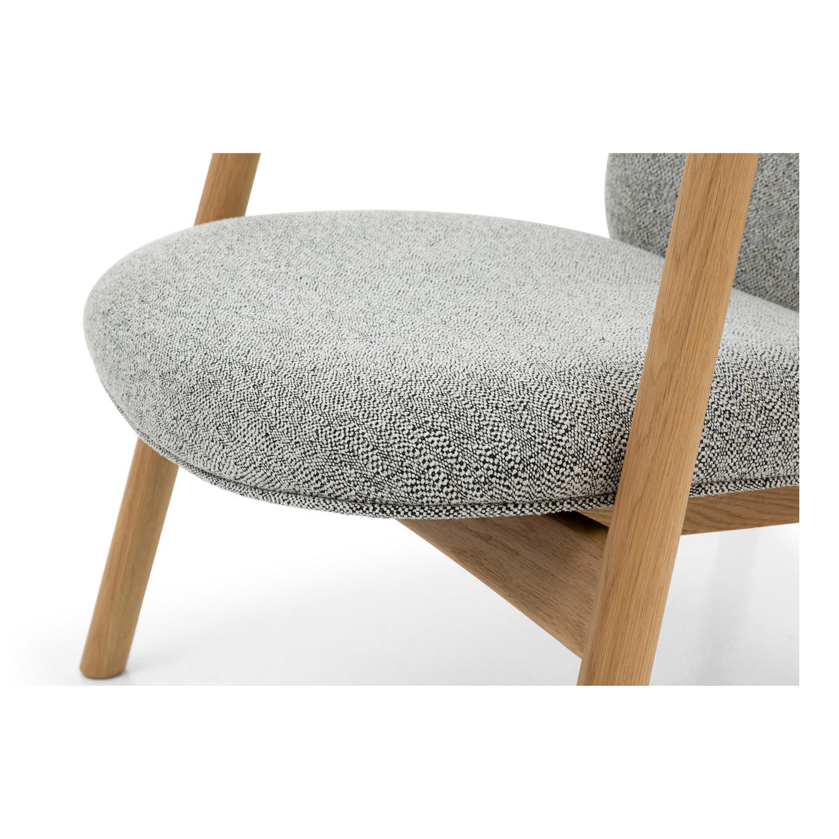 SESSEL Theo, Natur Massiveiche - Grau, Holz (76/78/77cm) - WOODEK