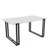 TISCH ausziehbar aus MDF, Weiß - Schwarz/Weiß, Holzwerkstoff (120/80/76cm) - Idohome