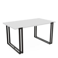 TISCH ausziehbar aus MDF, Weiß - Schwarz/Weiß, Holzwerkstoff (120/80/76cm) - Idohome