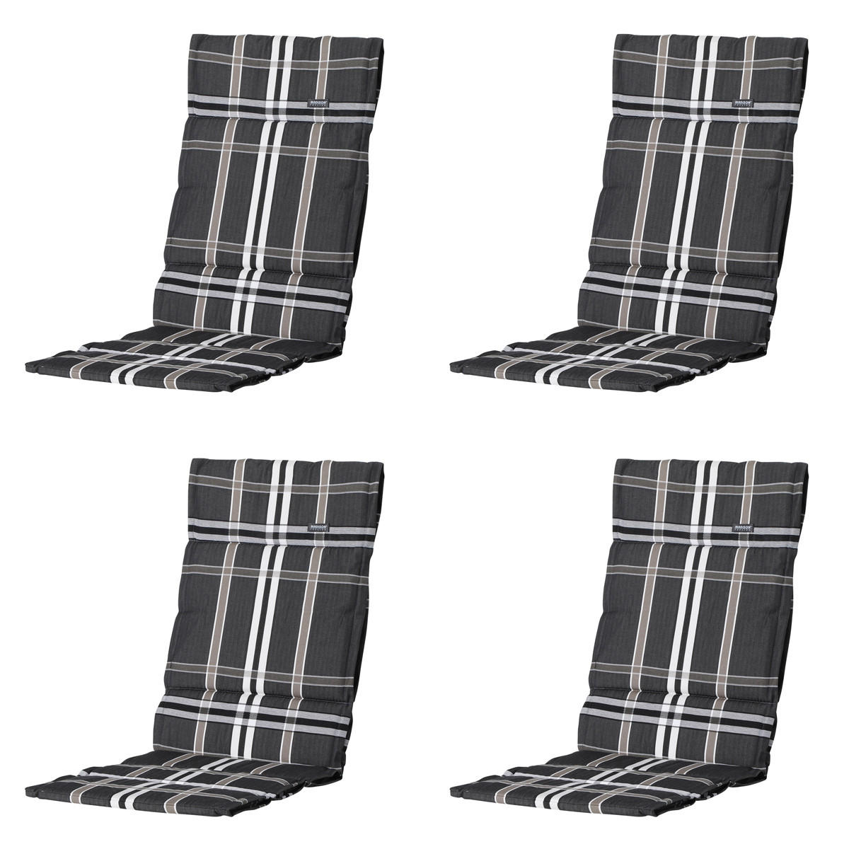 GARTENSTUHLKISSEN Nils 125/50 cm 4er-Set - Taupe, Textil (50/3/125cm) - Madison