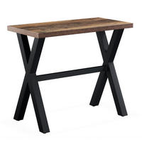 BARTISCH ARNE 120/60/105 cm - Schwarz/Braun, Holzwerkstoff/Metall (60/120/105cm) - DUBI Möbel