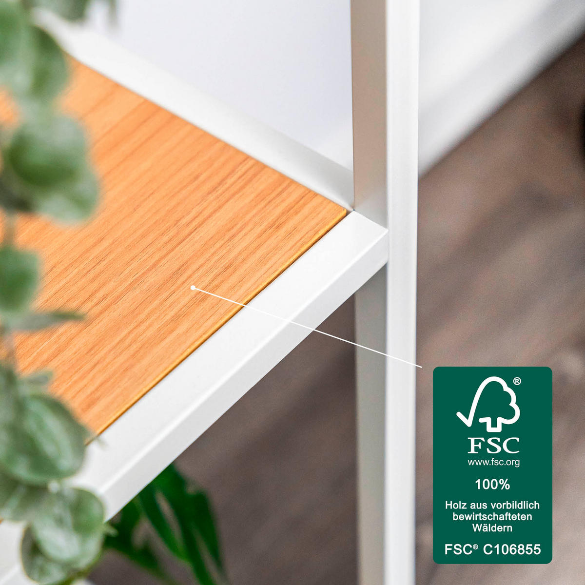 STANDREGAL, Metall, weiß - Weiß, Metall (30/89/30cm) - eluno