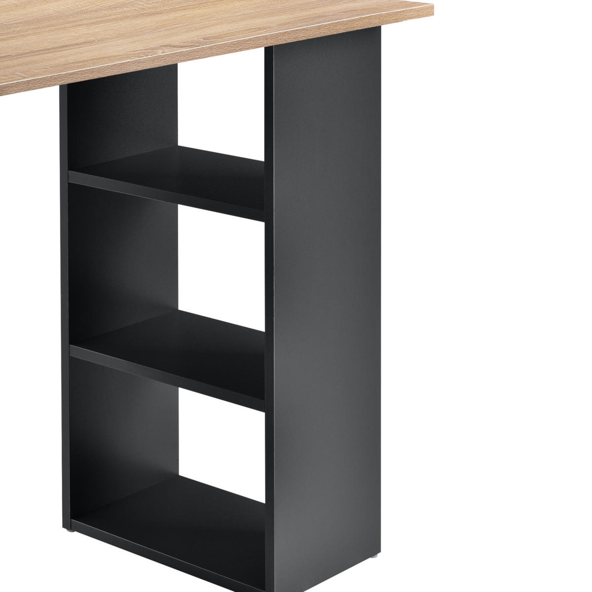 SCHREIBTISCH Lemberg - Dunkelgrau/Beige, Holzwerkstoff (49/120/72cm) - [en.casa]