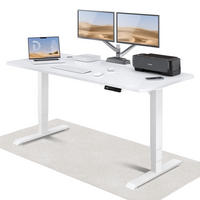 SCHREIBTISCH Elektrisch Höhenverstellbarer HomePro 180x80cm Weiß/Weiß mit Memory-Funktion, Anti-Kollisions Technologie - Weiß, Holzwerkstoff (80/180/62cm) - Desktronic