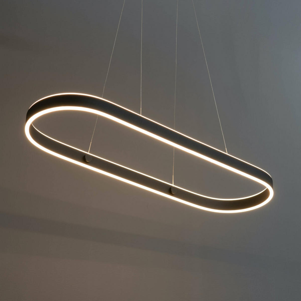 HÄNGELEUCHTE Apollo, Schwarz, 120cm - Schwarz, Metall (90/30/120cm) - KOSILUM