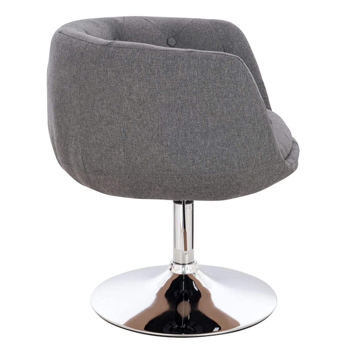 COCKTAILSESSEL PANAMA Stoff Grau - Silberfarben/Hellgrau, Textil (55/78/61cm) - SVITA