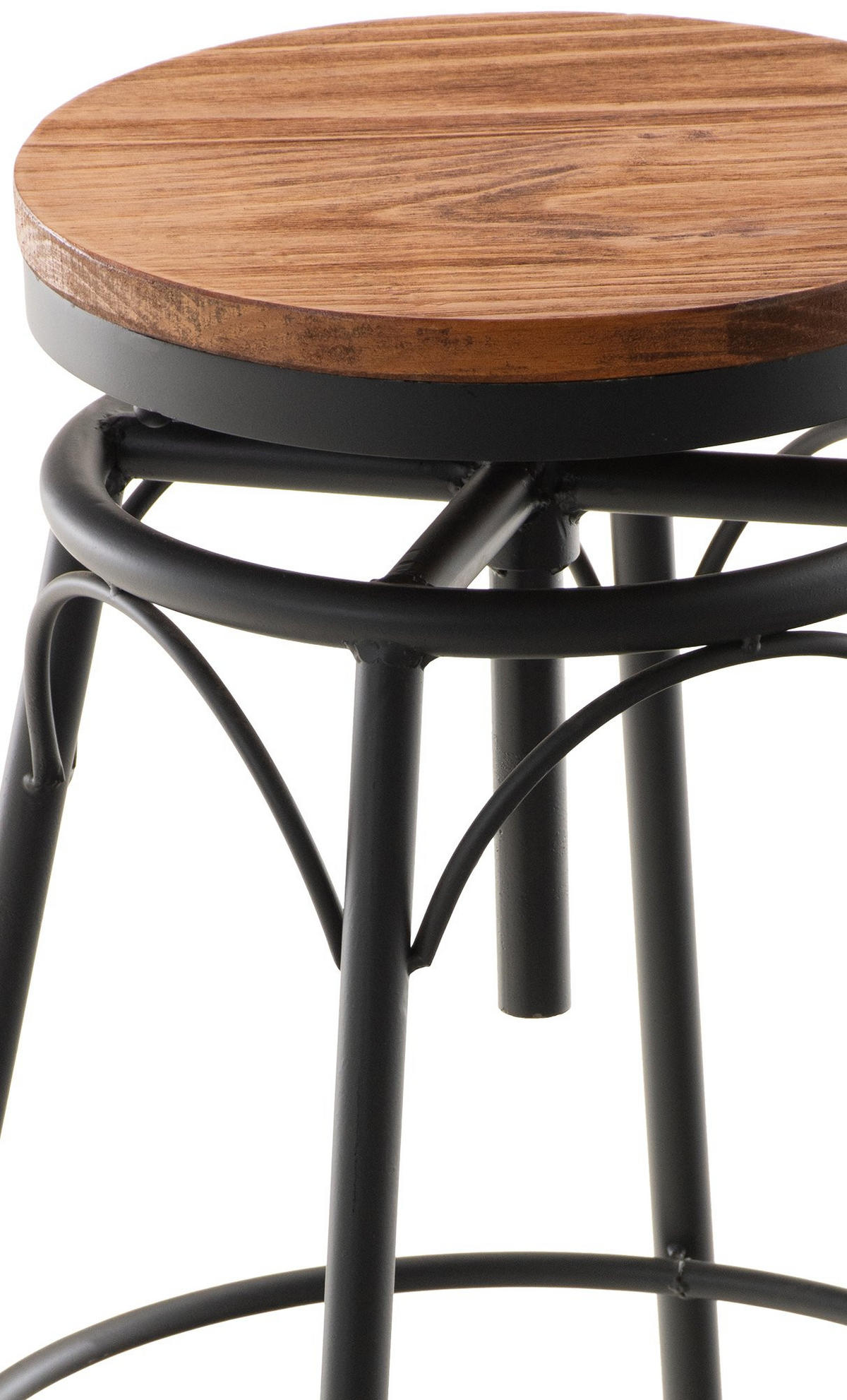 BARHOCKER Metall Schwarz - Schwarz, Metall (42/70/42cm) - CLP