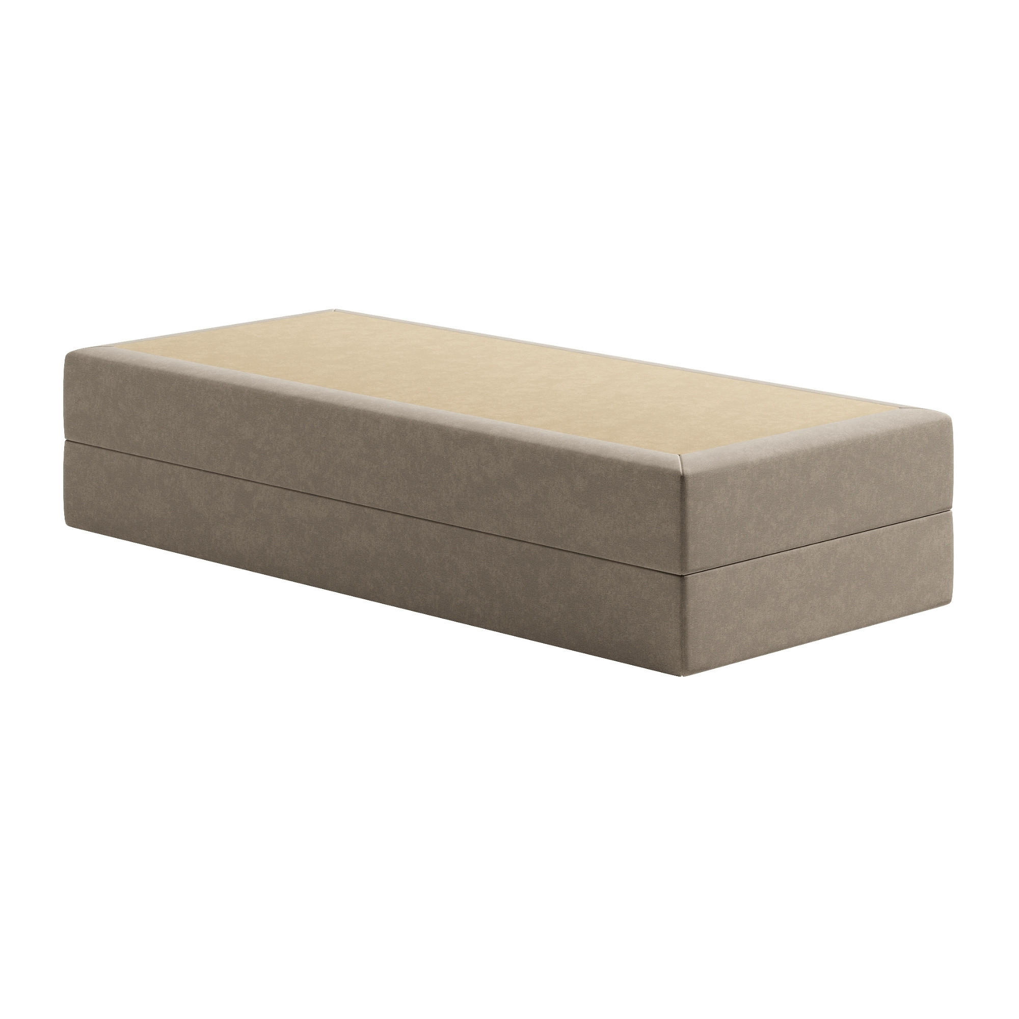 BOXSPRINGBETT mit Kaltschaummatratze, 100 x 200 cm, in Beige - Beige, Naturmaterialien (100/200cm) - Home Collective