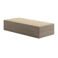 BOXSPRINGBETT mit Kaltschaummatratze, 100 x 200 cm, in Beige - Beige, Naturmaterialien (100/200cm) - Home Collective