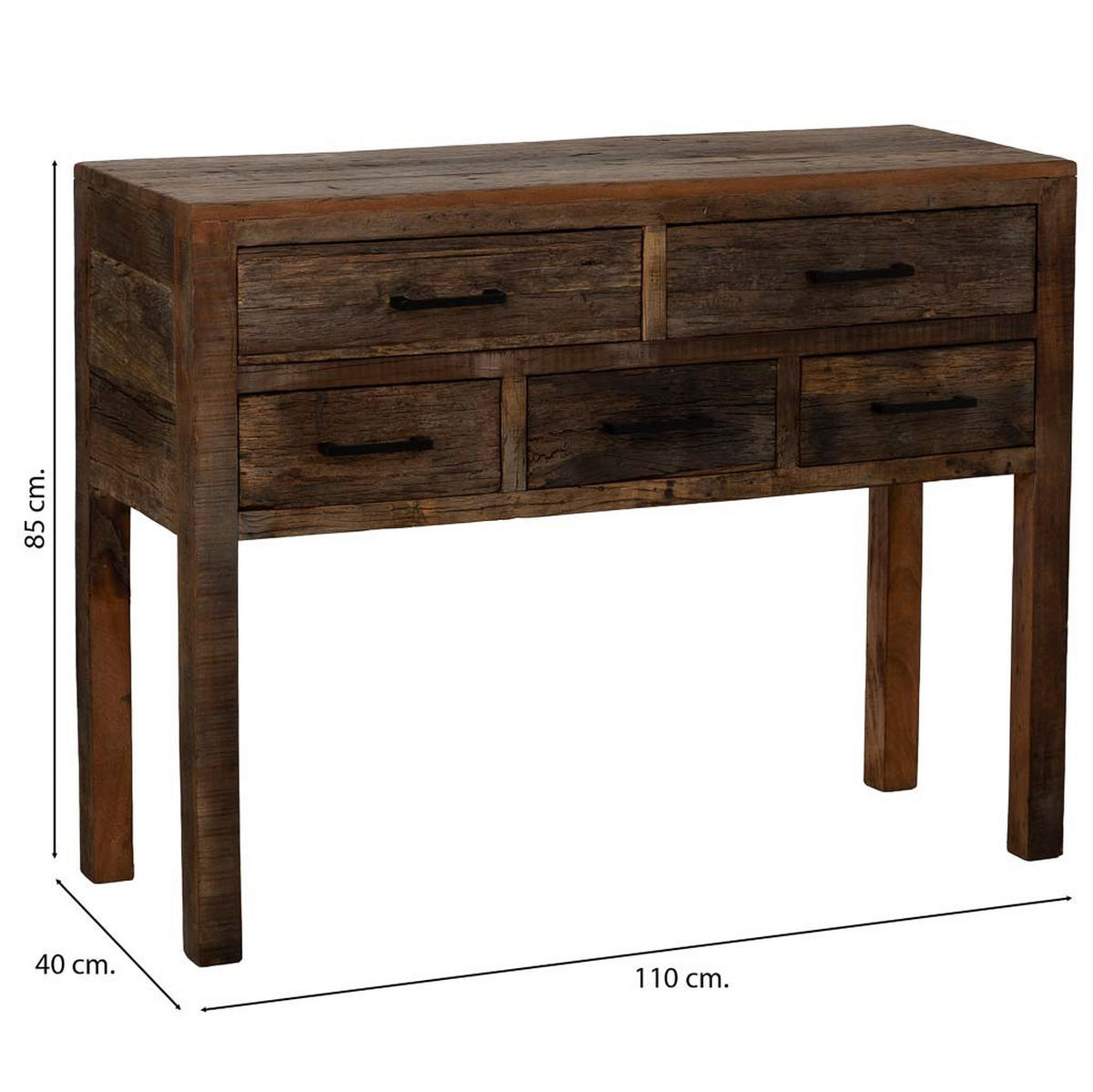 KONSOLENTISCH aus Holz, braun, 110x40x85cm - Braun, Holz (40/110/85cm) - Wanderlust