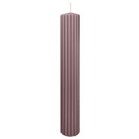 RILLEN KERZEN Mauve 300 x Ø 45 mm, 4 Stück - Mauve, Paraffin (8/15/15cm) - Wiedemann Kerzen