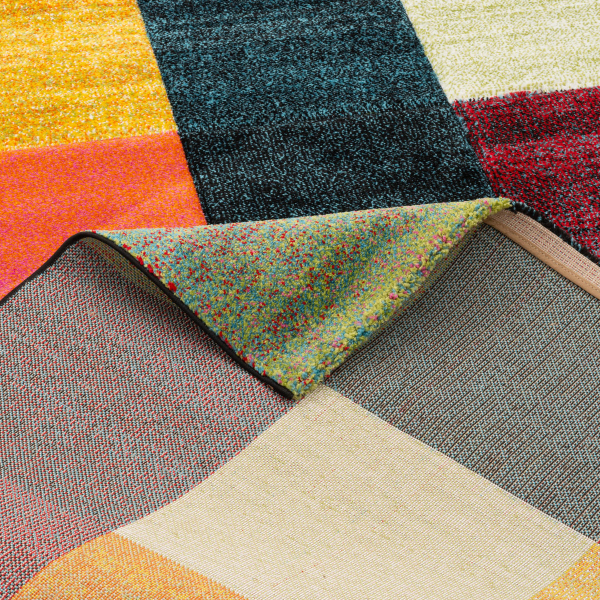 DESIGNER TEPPICH MAUI MODERN KARO - Multicolor, Textil (160/230cm) - Pergamon