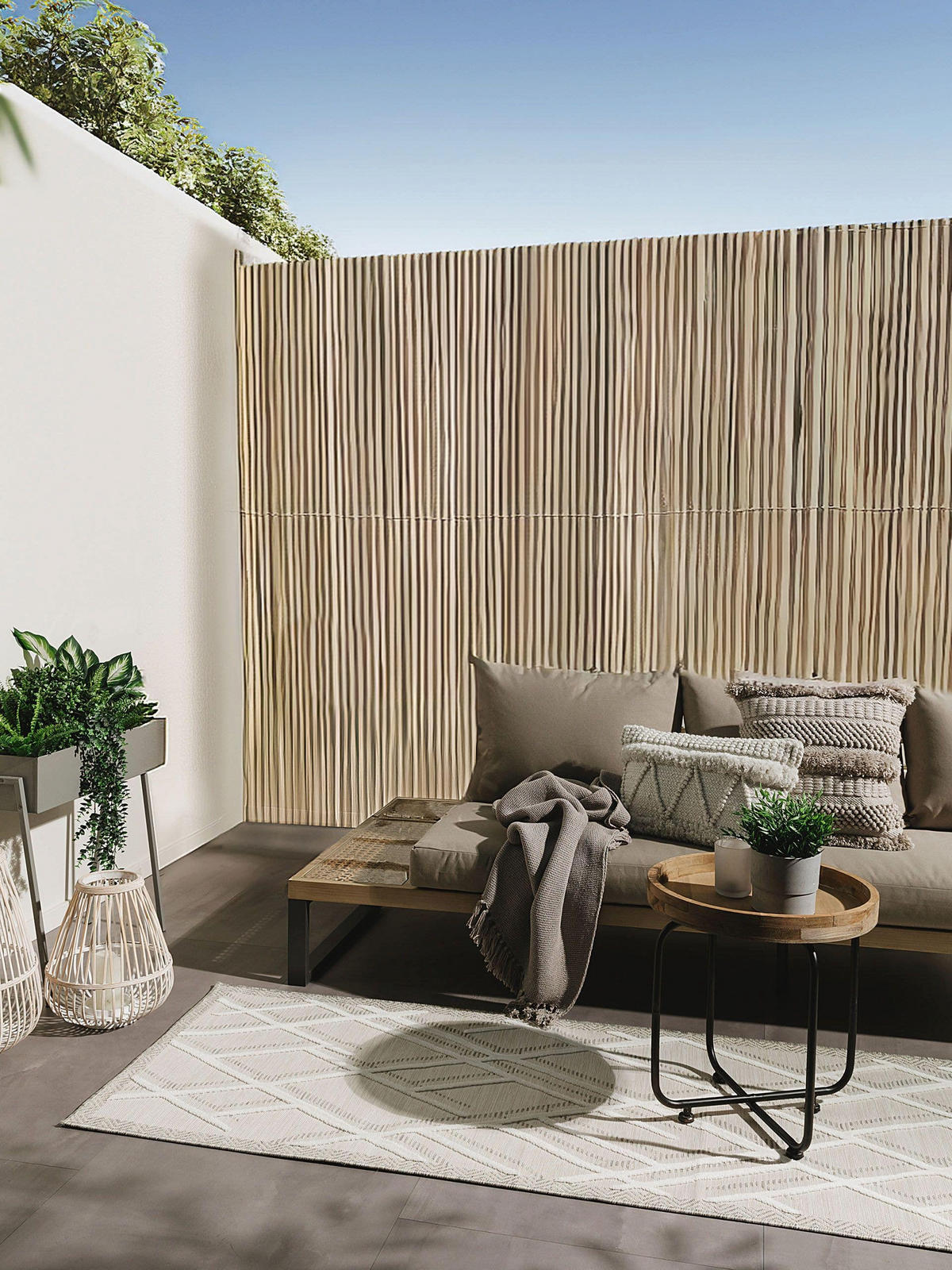 OUTDOORLÄUFER Flora Cream 80x250 cm - Creme, Kunststoff (80/250cm) - benuta