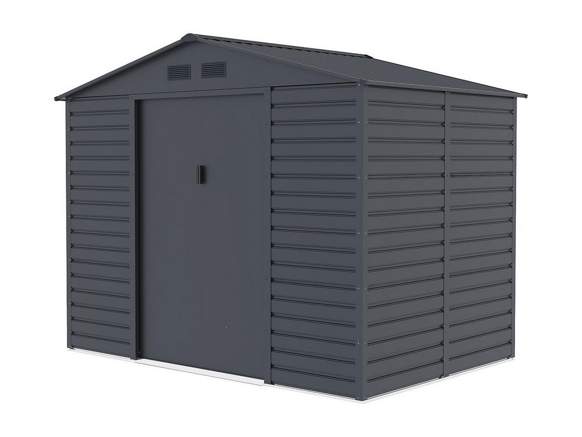 SCHREBERGARTENHAUS - 267 cm x 181 cm - metall - anthrazitgrau Adelmo - Anthrazit, Metall (267/221/181cm) - Vente-Unique