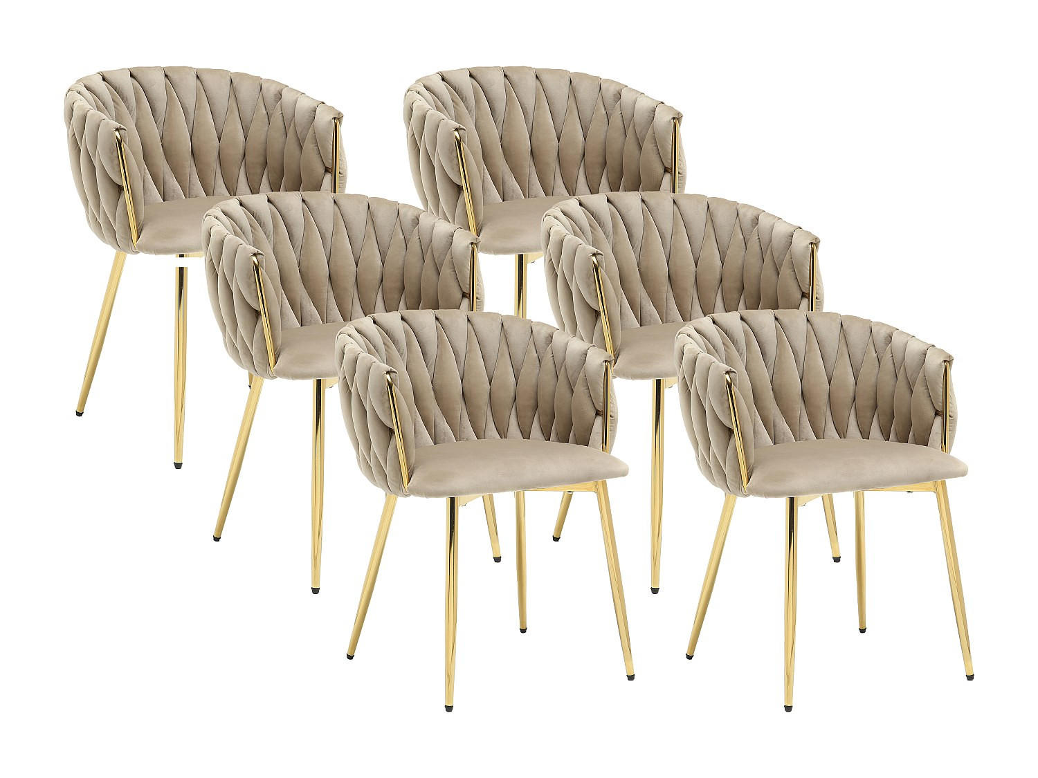 Vente-Unique Stuhl Beige 57x74x59 cm