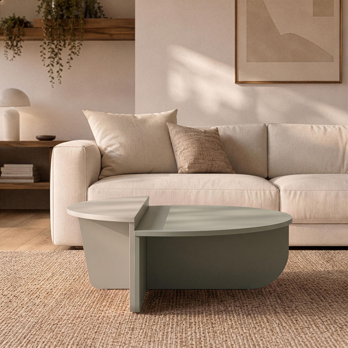 COUCHTISCH (2er-Set) orion 35/90/90 cm - Grün, Holzwerkstoff (90/90/35cm) - Calicosy