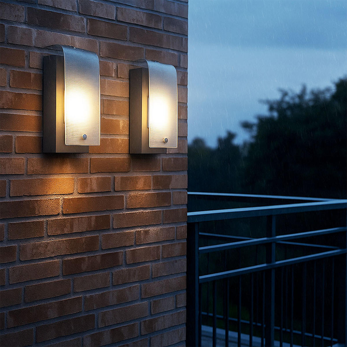 LED AUSSEN-WANDLEUCHTE VESCAVA Silber Stahl - Silberfarben, Glas (7/22.5/12cm)