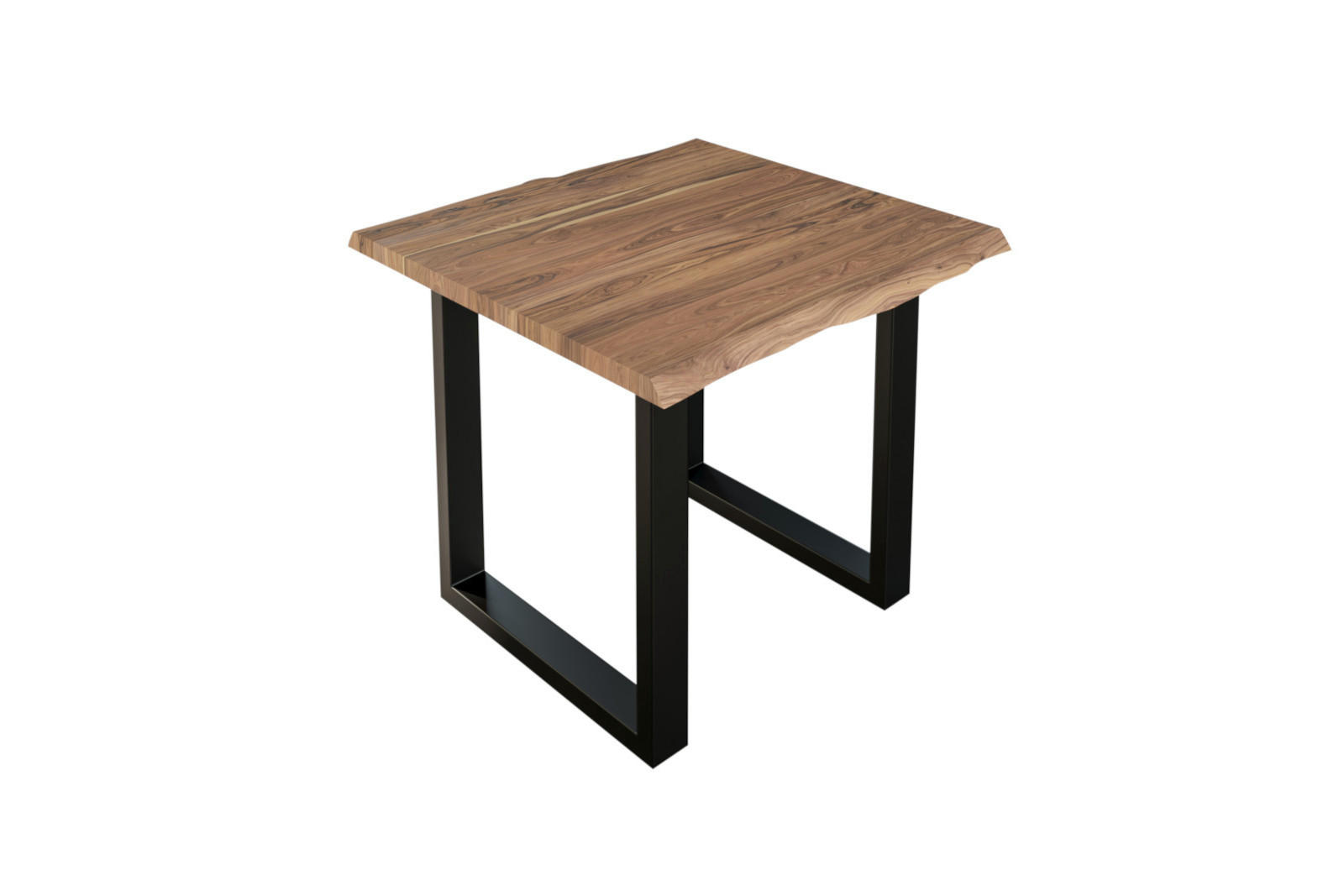 ESSTISCH LAUREN - Beige/Schwarz, Holz/Metall (90/90/77cm) - SAM