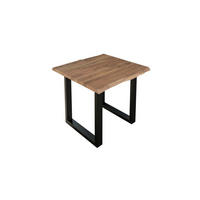 ESSTISCH LAUREN - Beige/Schwarz, Holz/Metall (90/90/77cm) - SAM