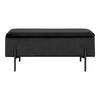 BANK Watford Polyester, Sperrholz Schwarz - Schwarz, Holz (95/43/36.5cm) - tinkaro