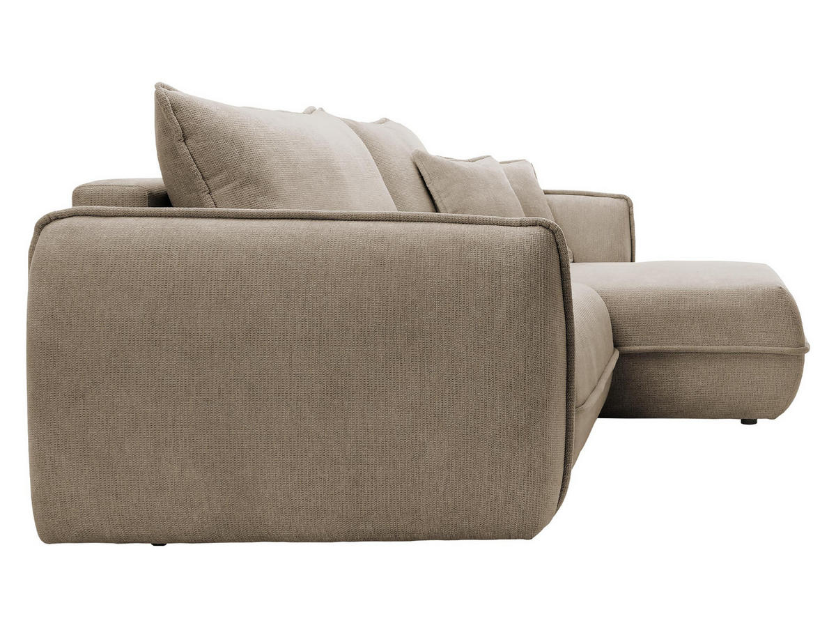 ECKSOFA Moho, Seite: Rechts - Hellbraun/Schwarz, Holz/Kunststoff (254/162cm) - MIRJAN24