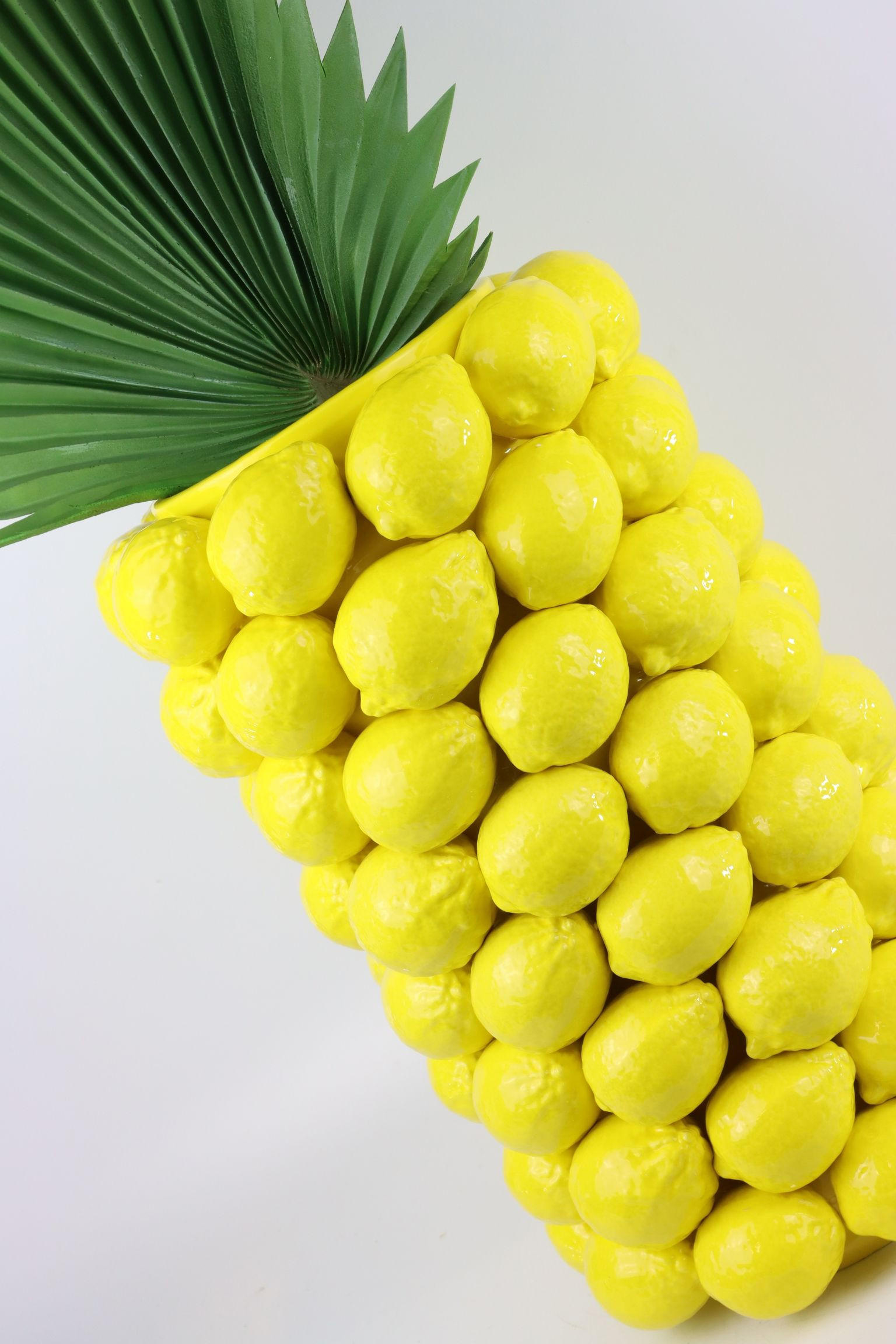 VASE Limone gelb mit Zitronen - Gelb, Keramik (44cm) - FURNARO
