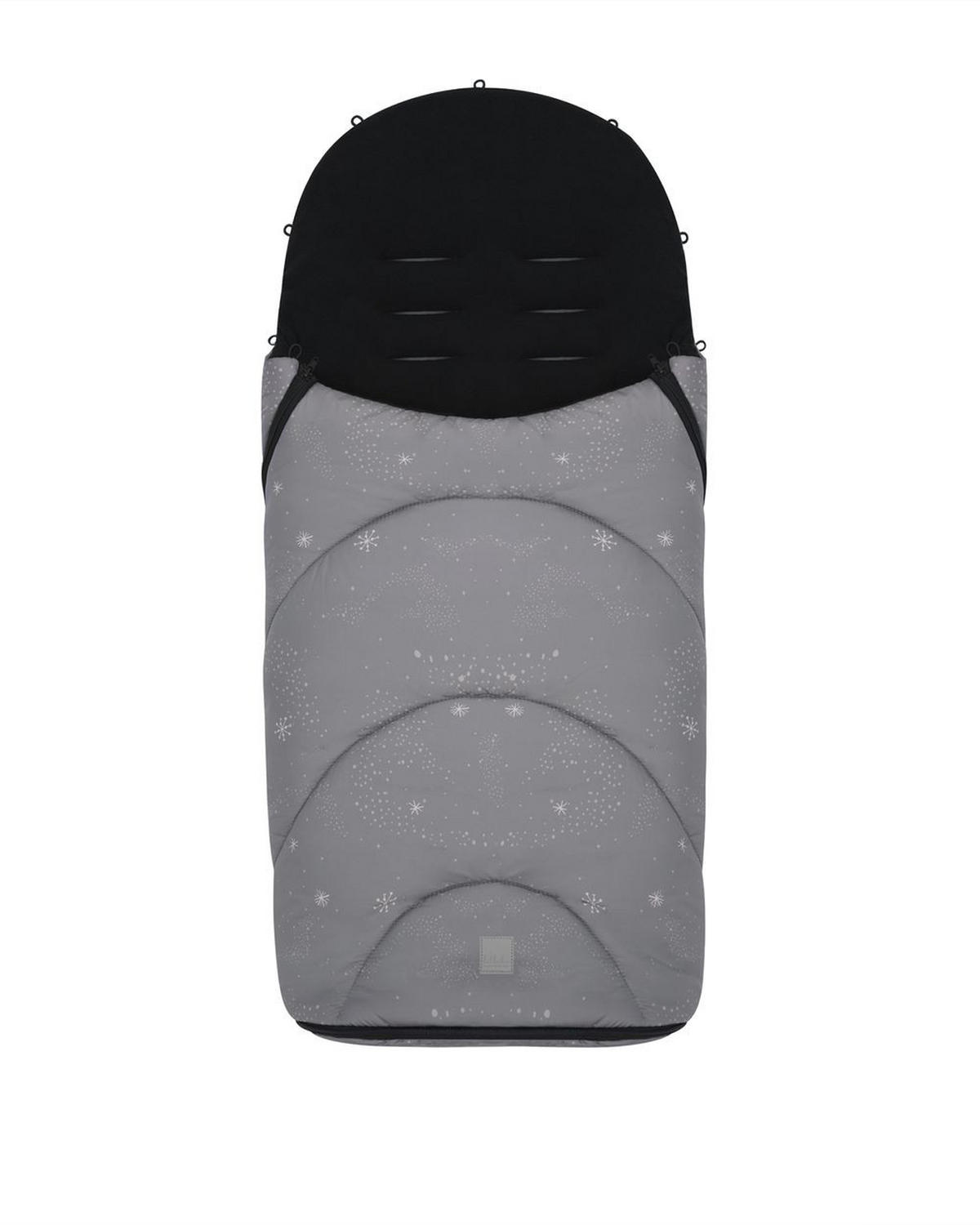 FUSSSACK Trendy grau 5-Punkt-Gurt, Fußabdeckung, ab Geburt, Öffnung am Fußbereich - Grau, Textil (40/1/96cm) - Kikka boo