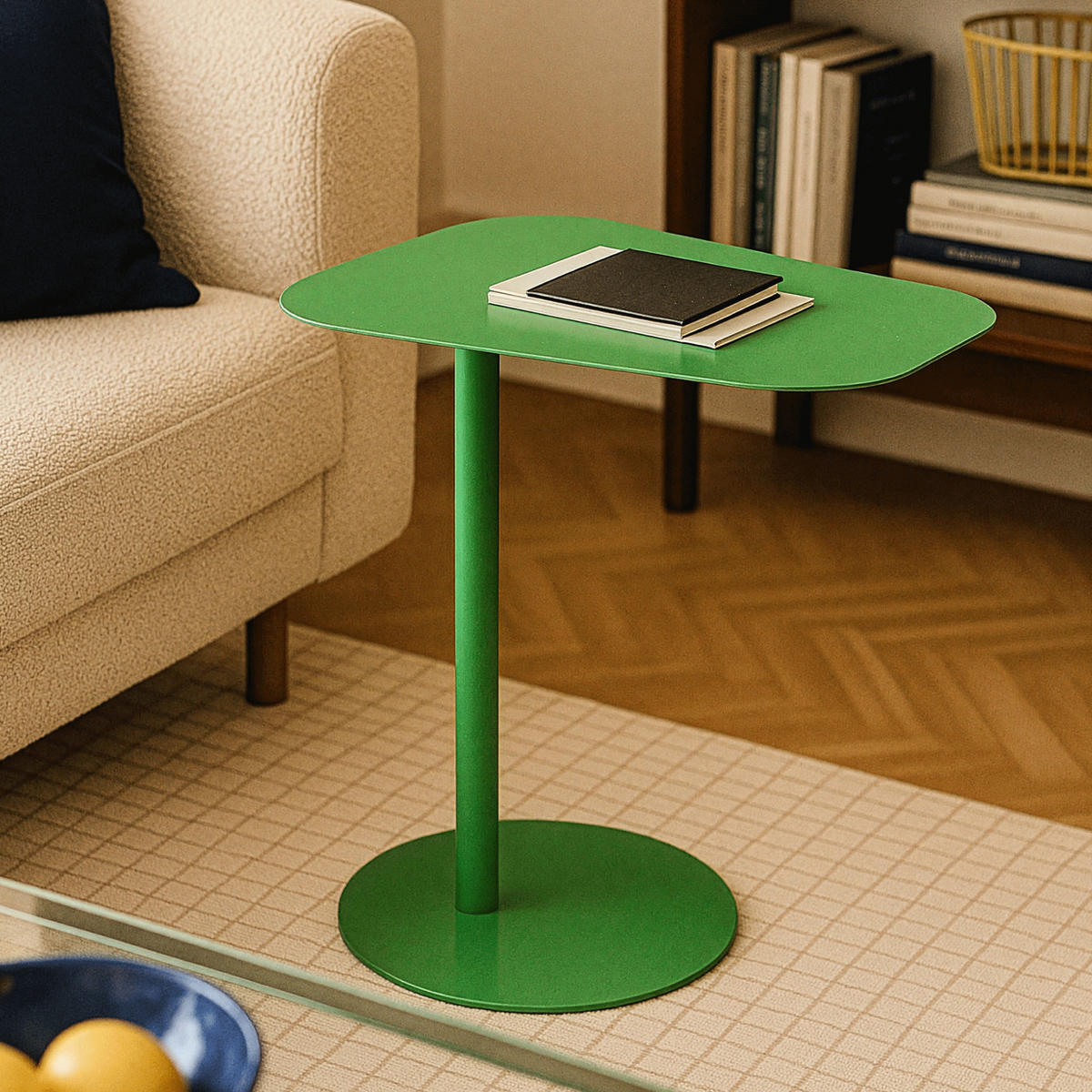 BEISTELLTISCH Nastätten - Grün, Metall (38/50/50cm) - [en.casa]