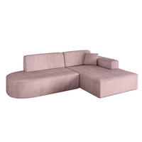 ECKSOFA Ottomane Rechts IREA-L1-v4 - 234x171x79 cm Rosa - Rosa, Holzwerkstoff/Textil (171/234cm) - ALTDECOR