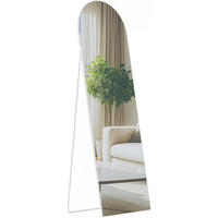 STANDSPIEGEL oval 50/3/160 cm Glas Weiß Matt - Weiß, Glas (50/160/3cm) - CLP