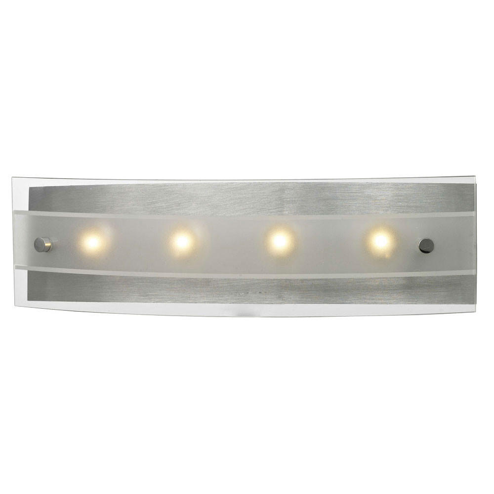 LED WANDLEUCHTE Polaris Aluminium Silber - Silberfarben, Glas (9/6.5/32cm) - Esto
