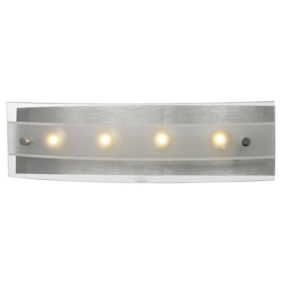 LED WANDLEUCHTE Polaris Aluminium Silber - Silberfarben, Glas (9/6.5/32cm) - Esto