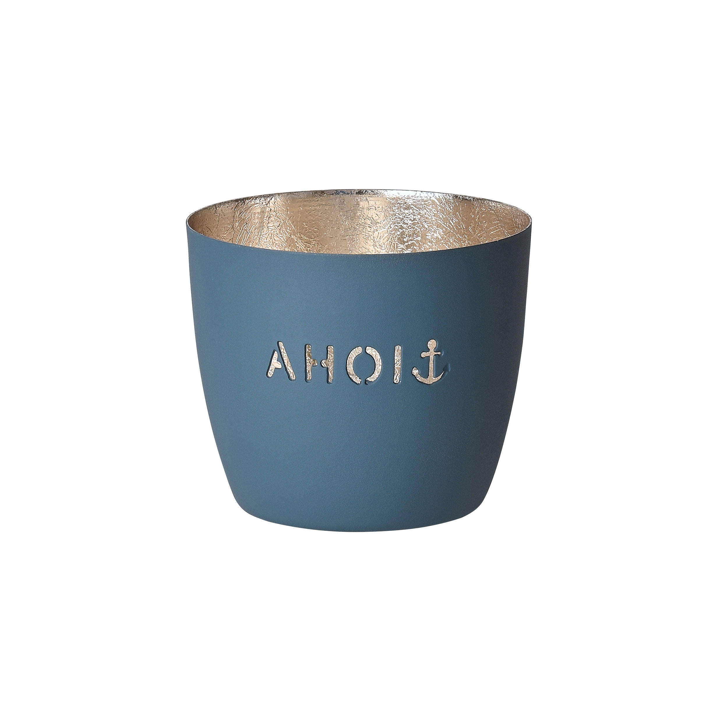 TEELICHTHALTER Madras Ahoi M, Eisen, Windsor, Gold, 8.5 cm - Goldfarben, Metall (10cm) - Gift Company