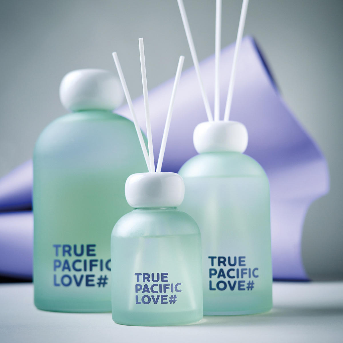 RAUMDUFT MELLOW MOOD True Pacific Love - Türkis, Glas/Naturmaterialien (9/29/9cm) - Butlers
