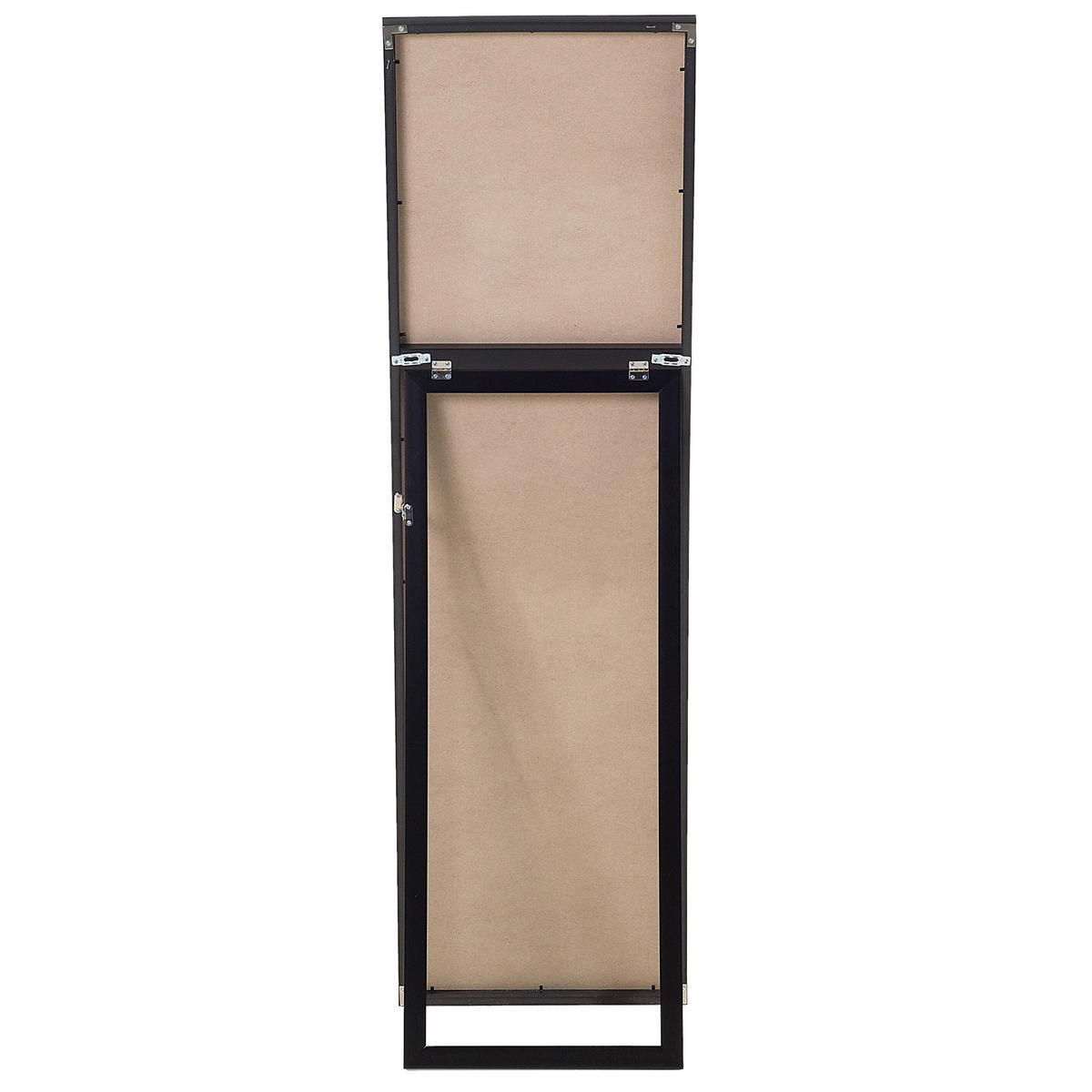 STEHSPIEGEL schwarz rechteckig 40/140 cm Torcy - Schwarz, Kunststoff (40/140/3cm) - Beliani