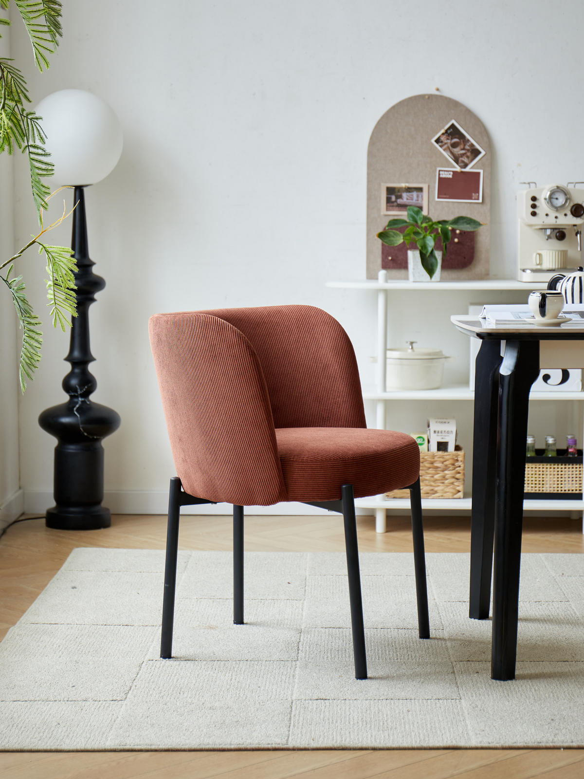 STUHL 2er-Set Samt Terrakotta - Rot, Textil (50/76/60cm) - Nordlys