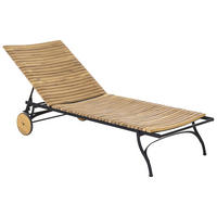 SONNENLIEGE Hellbraun Lascari - Hellbraun, Holz (69/86/200cm)