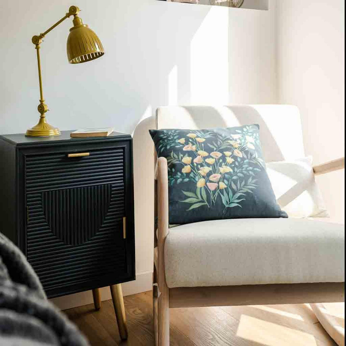 NACHTTISCH aus Holz, grau, 40x36x71cm - Grau, Holzwerkstoff (39.5/70.5/36cm) - Wanderlust