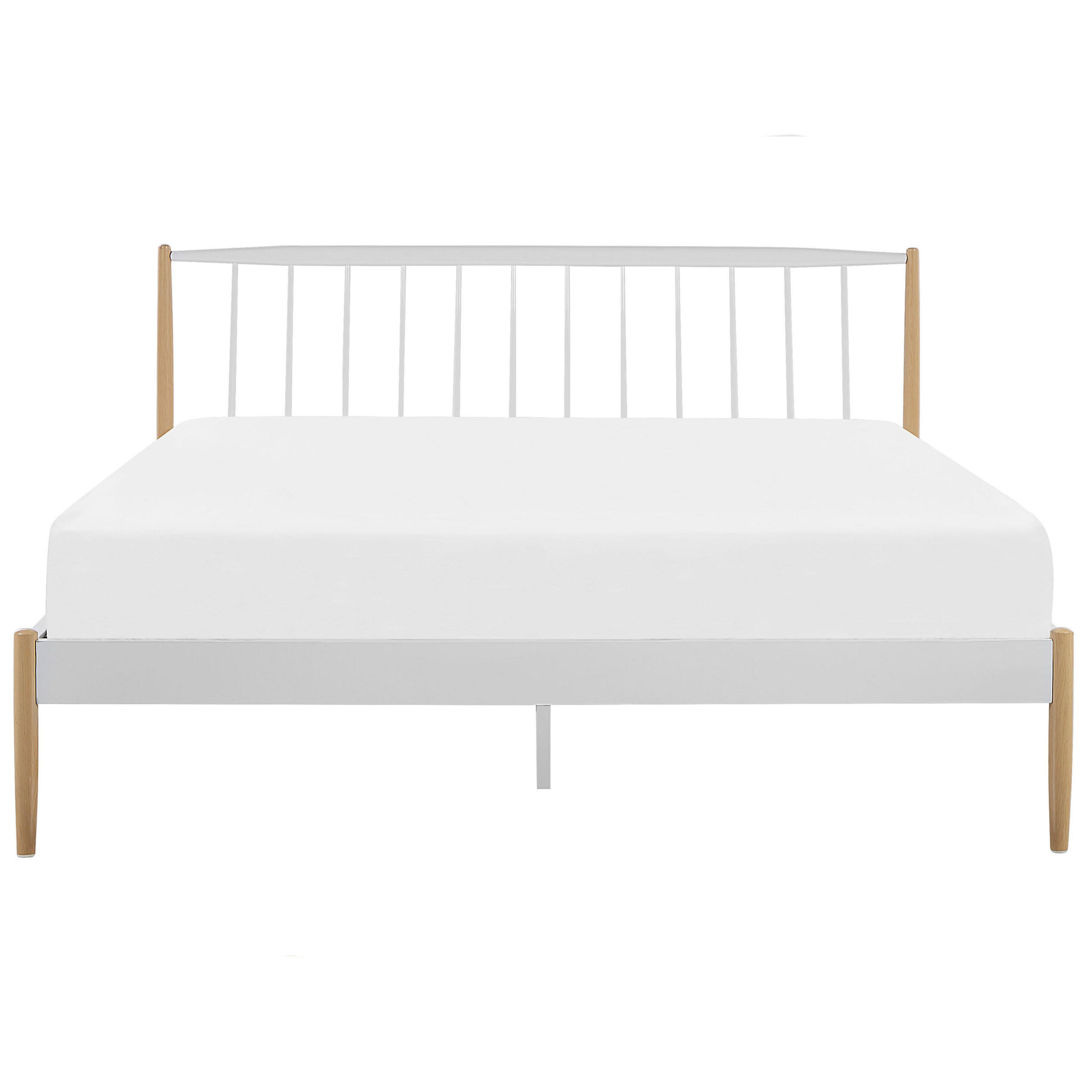 METALLBETT 180/200cm Weiß Maurs - Weiß, Metall (180/200cm) - Beliani