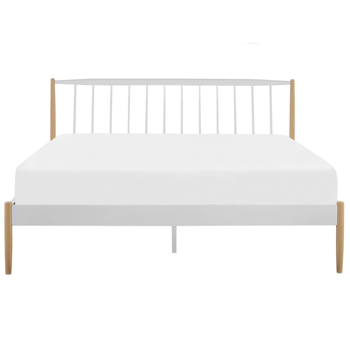 METALLBETT 180/200cm Weiß Maurs - Weiß, Metall (180/200cm) - Beliani