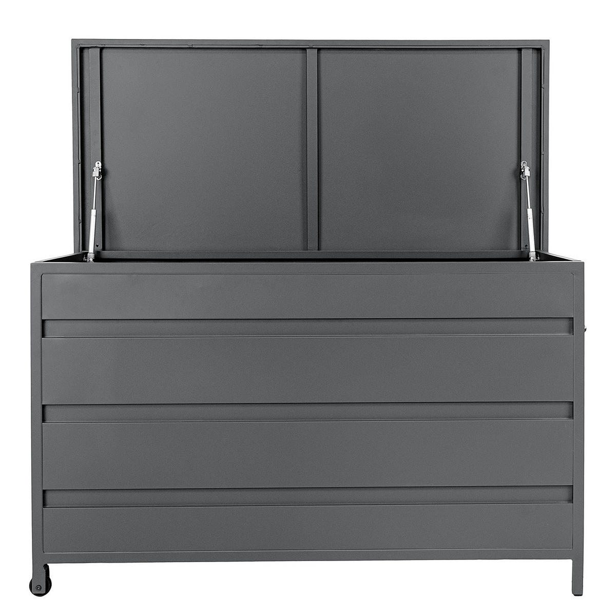 KISSENAUFBEWAHRUNGSBOX - Aluminium - Grau, Metall (160/85/82cm) - home24