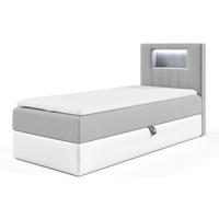 KINDERBETT GARETH 1 - Weiß/Grau, Holzwerkstoff (82/212cm) - Meblini