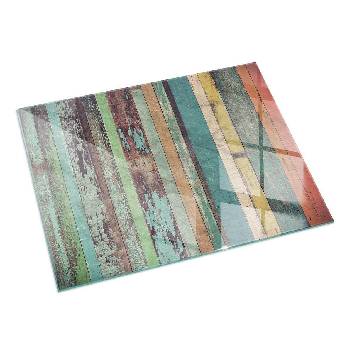 GLASPLATTE für Kamin 120x80 cm Türkis - Türkis, Glas (120/80/0.4cm) - ArtPrintCave