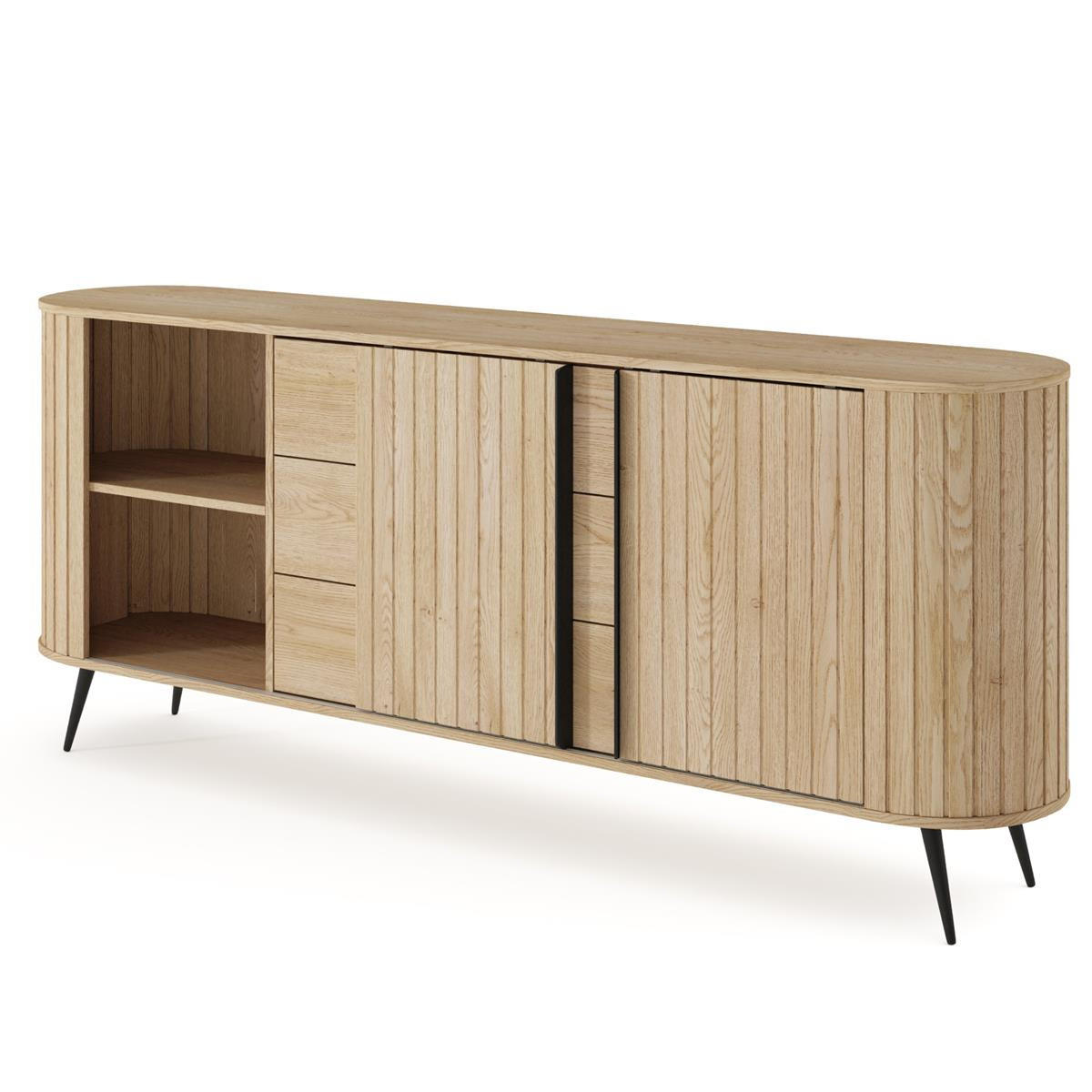 KOMMODE mit 3 Schubladen KAMA Eiche cremona - Braun, Holzwerkstoff (196/82/52cm) - Compleo24