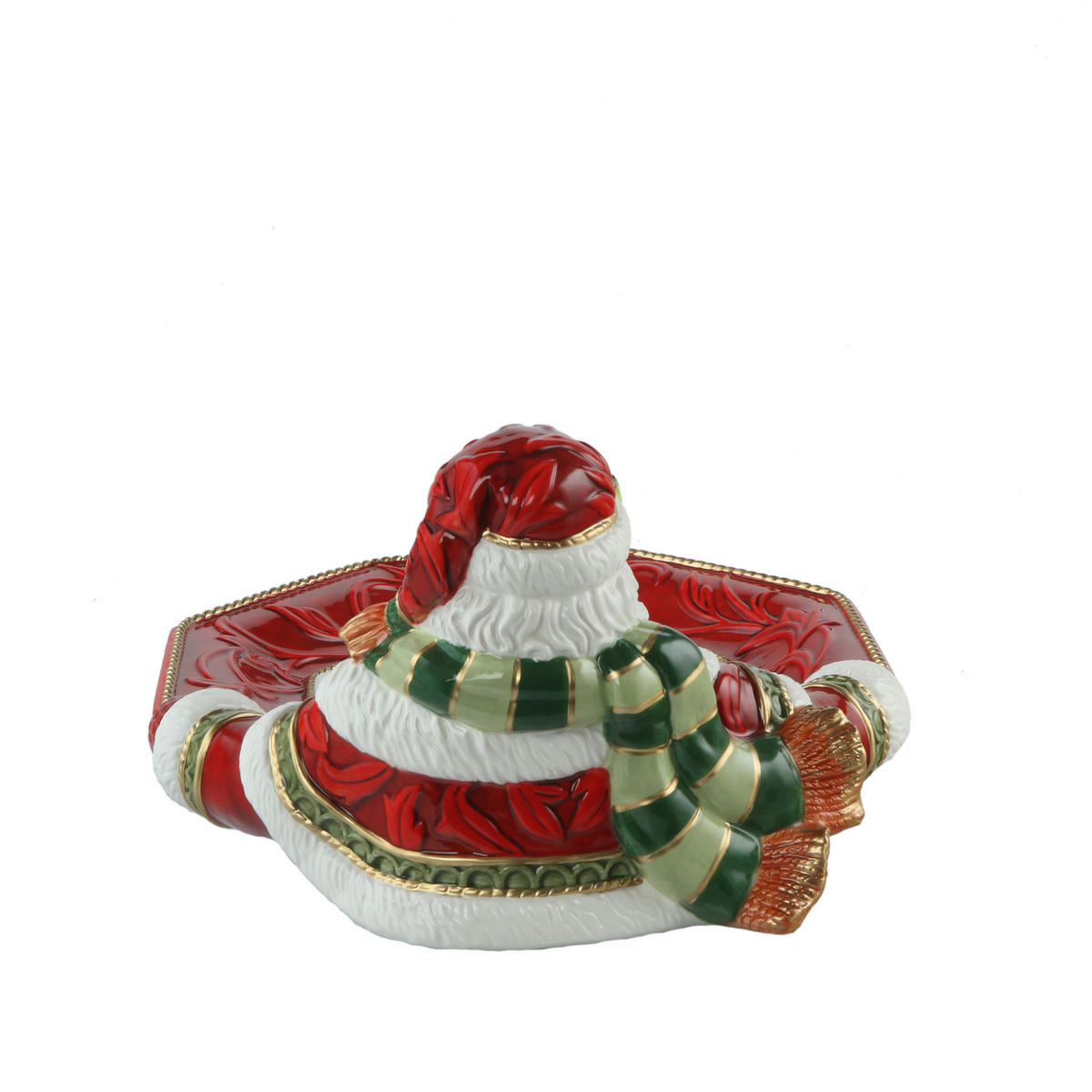 KÜNSTLERSCHALE Santa präsentiert, Fitz & Floyd, Steingut, Bunt, 16.5 cm - Multicolor, Keramik (16.5cm) - Goebel