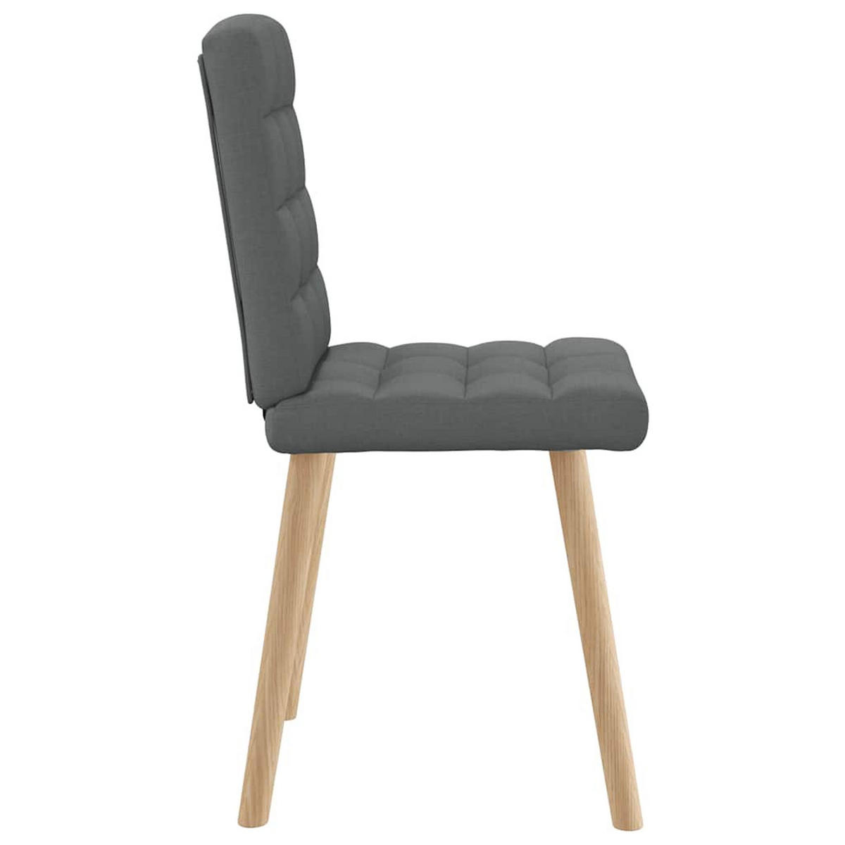 ESSZIMMERSTÜHLE 2 Stk. Dunkelgrau Stoff 45*54*86cm - Dunkelgrau, Metall (45/86/54cm) - ZMH
