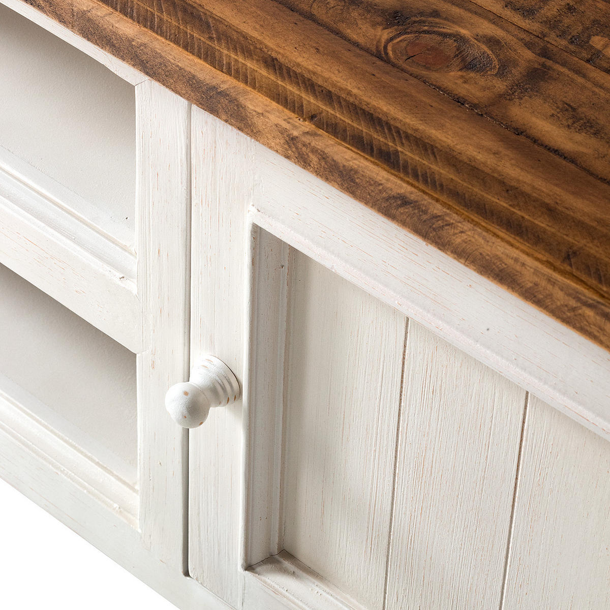 TV-LOWBOARD - Kiefer massiv - Kieferfarben, Holz (160/60/45cm) - home24