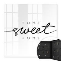 SCHLÜSSELBOX Schwarz 30x30 cm- Türöffnung nach rechts - Gemütliches Zuhause - Multicolor, Metall (30/30/5cm) - TULUP